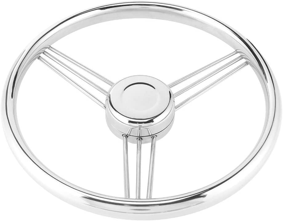 13.5 Inch 9 Spoke Stainless Boat Steering Wheel 10 Degree new style US Ship