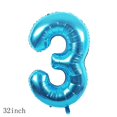 thumbnail image 2 of Set de 11 globos azules para fiesta de 3er cumpleaños Chaungfu, 2 of 5