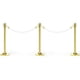 thumbnail image 5 of Uxcell 3.3 Feet White Velvet Stanchion Rope Crowd Control Barrier Rope with Snap Hooks, Golden, 5 of 6