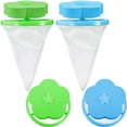 thumbnail image 1 of 4 Pieces Reusable Washing Machine Lint Catcher Household Washing Machine Lint Mesh Bag Hair Filter Net Pouch Washer Hair Catcher (Green, Blue), 1 of 5