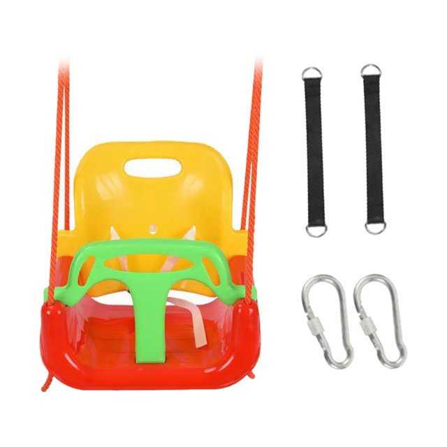 Colaxi Balançoire à Seau à Dossier Haut Siège de Balançoire à Seau pour Parc Terrain de Jeu Cour Arrière Rouge