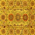 thumbnail image 1 of Ahgly Company Indoor Square Abstract Yellow Modern Area Rugs, 8' Square, 1 of 4