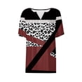 thumbnail image 4 of Fiudx Ofertas Flash Del Día Solo En Línea Blusa de Manga Corta Estampada a La Moda para Mujer, Blusas Informales con Cuello Redondo, 4 of 4