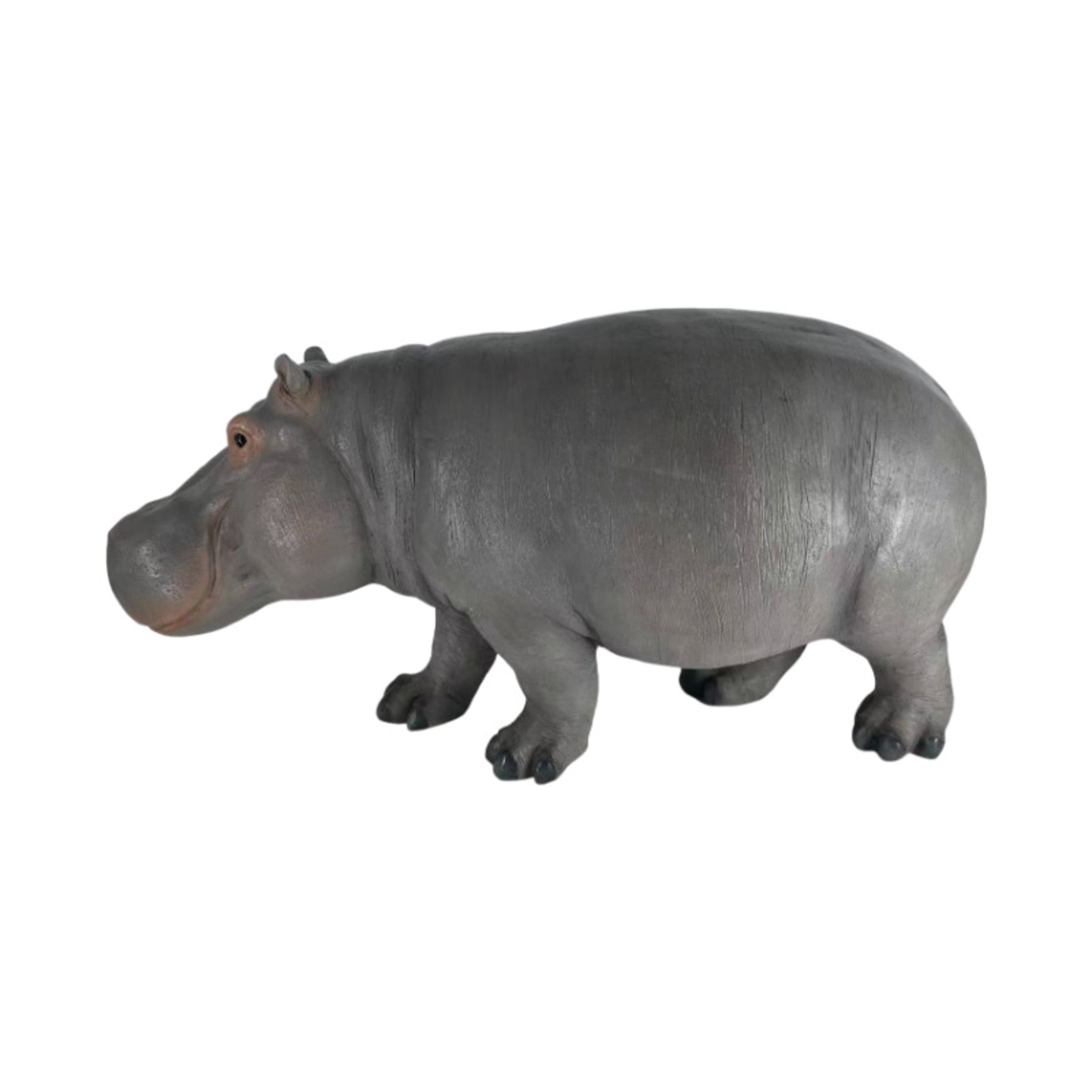 GDF Studio Hippopotamus Resin Indoor/Outdoor Guardian Statue, Weather-Resistant Decor Figurine for Garden & Courtyard