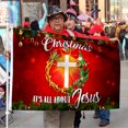thumbnail image 2 of Bayyon Christmas It’s All About Jesus Grommet Flag Banner with Grommets 3x5Feet Man cave Decor, 2 of 6