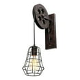 thumbnail image 5 of Miumaeov Retro Wall Sconce Lamp Industrial Wheel Pulley Wall Light Farmhouse Vintage Loft Hallway Lighting Fixture, 5 of 12