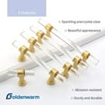 thumbnail image 5 of goldenwarm 5 Pack Cabinet Pulls Brushed Nickel Kitchen Drawer Door Pulls Gold Drawer Handles Bathroom Cabinet Hardware 3in Hole Centers, 5 of 6