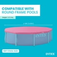 thumbnail image 3 of INTEX 10 Foot Round Easy Set Outdoor Backyard Swimming Pool Cover, Pink, 3 of 6