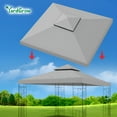 thumbnail image 3 of MISSMILE 10 x 10 FT Replacement Canopy Top Cover 2-Tiered Patio Sunshade Upgraded UV Protection,Gazebo Tent Canopy Cover ONLY, 3 of 4