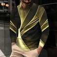 thumbnail image 1 of Blusa y camisa de manga larga con cuello vuelto para hombre, informal, con cuello vuelto, estampado, para fitness, deportiva, de manga larga, de poliéster, 1 of 5