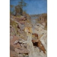 thumbnail image 2 of Arthur Streeton 11x14 Black Ornate Wood Framed Double Matted Museum Art Print Titled: Fire's on (1891), 2 of 5
