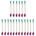 thumbnail image 1 of Cucharaditas de Cafe, Juego de 18 Cuchara de Cafe de Color del Iris Cuchara de Desierto de Helado de Manejar Cuchara de de Coctel Cuchara de Mezcla, 1 of 5