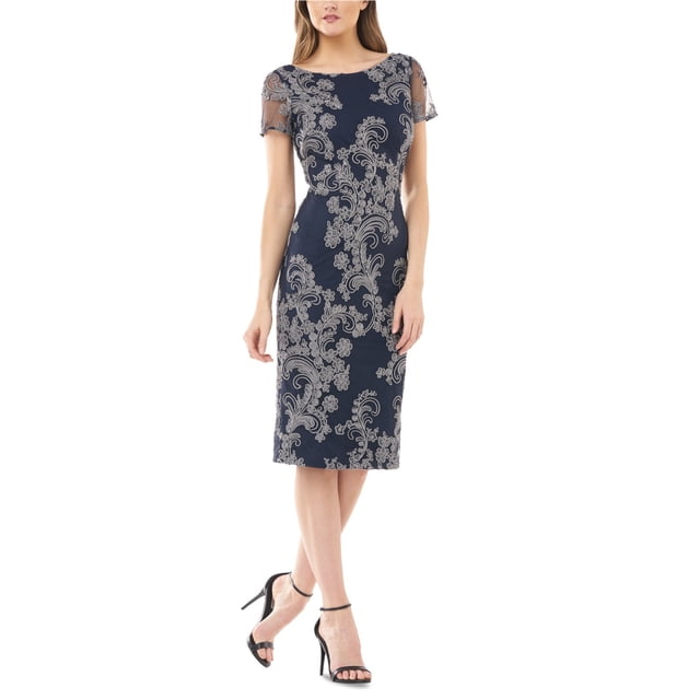 JS Collection Womens Floral Midi Dress navy 2