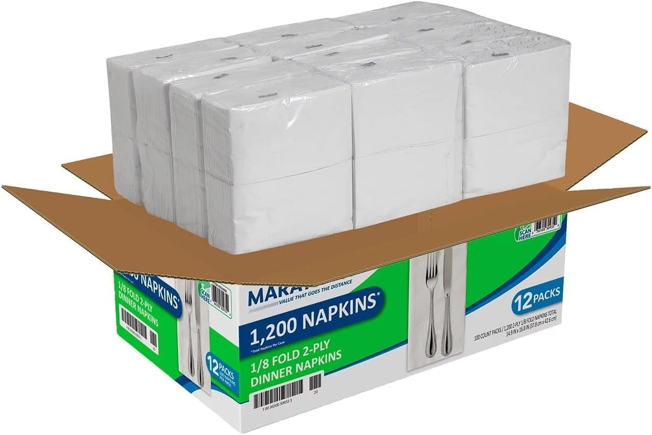 Marathon - Embossed Dinner Napkins, 1/8 Fold - 1,200 Napkins