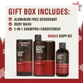 thumbnail image 5 of Every Man Jack Men's Bath and Body Christmas Holiday Gift Set for All Skin Types, Cedarwood, 4 Pieces - Body Wash, Shampoo, Deodorant, and Dopp Bag, 5 of 10