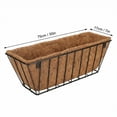 thumbnail image 3 of Hanging Planter Basket Set 2 Piece Trough Coconut Fiber Planter for Indoor Outdoor Balcony Window Display Hold Greenery and Plants, 3 of 6
