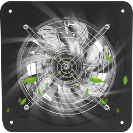 80W 8 Inch Wall Mounted Bathroom Exhaust Fan for Kitchen, Plug In Ventilation Fans for Attic, Garage, Paint Booth (8inch)