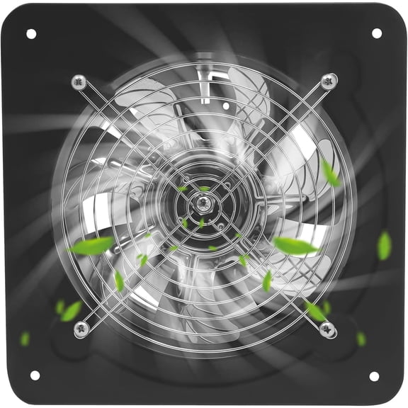 80W 8 Inch Wall Mounted Bathroom Exhaust Fan for Kitchen, Plug In Ventilation Fans for Attic, Garage, Paint Booth (8inch)