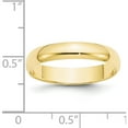 thumbnail image 3 of 10K Yellow Gold 10Ky 4mm Ltw Half Round Band Size 11.5 Made In United States 1hrl040-11.5, 3 of 5