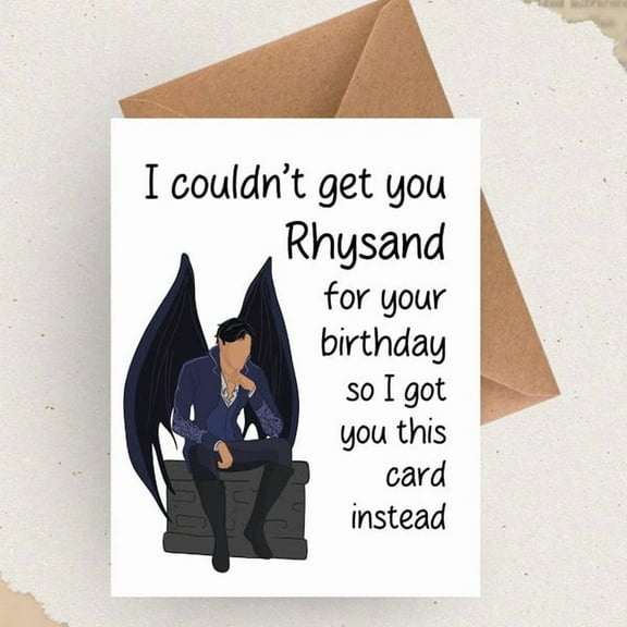 Whimsical Birthday Greeting Card - Humorous Rhysand Theme - Perfect for Fans of Fantasy & Fun