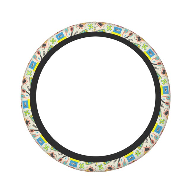 Balery Playing Video Games Fundas elásticas antideslizantes para volante, funda protectora universal para hombre y mujer, 15 pulgadas, accesorios para coche.