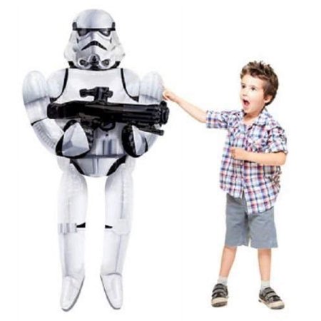 Star Wars Birthday Party Supplies 70 Inch Storm Trooper Airwalker Balloon Bouquet Decorations with Baby Yoda