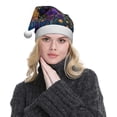 thumbnail image 5 of Cauagu Cosmic Irises At Twilight for Adult Christmas Hat,1-Pack Xmas Holiday Hat Santa Hat for Women & Men Festive Headwear Accessories Fit for Christmas/New Year/Party, 5 of 6