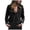 Black, variant on Odeerbi Jackets For Women Trendy 2025 Long Sleeve Open Front Short Cardigan Zipper Jacket Coat Top Black