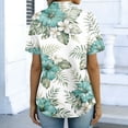 thumbnail image 7 of ASDFVBKG Women's Stain Long Sleeve Collared T Shirt Casual Tee Shirts Button Down Trendy Work Vintage Floral Print Women's Tops Light Green M, 7 of 7