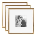 thumbnail image 1 of Set de marcos para fotos de Kate y Laurel Adlynn cuadrados dorados, 3 unidades, 1 of 8