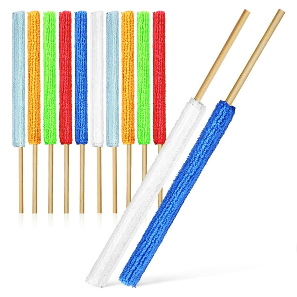 12 cepillos de microfibra para limpiar grietas y ventanas, persianas y aire acondicionado.