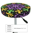 thumbnail image 4 of Balery Mardi Gras5 Velvet Round Bar Chair Cushion Cover Adjustable, Protects From Scratches And Stains, Soft & Washable Ideal For Wooden And Metal Stools - 12 Inch, 4 of 7