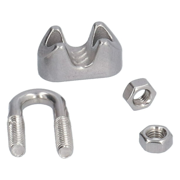 Wire Rope Clamp,20Pcs Stainless Steel Wire Rope Clamp Hardware