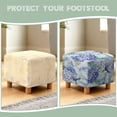 thumbnail image 6 of SCRAWLGOD Hydrangea Hummingbird Print Blue Stretch Square Ottoman Slipcover Folding Storage Stool Ottoman Cover Breathable Footstool Covers Slipcover Chair Covers for Living Room, 6 of 7