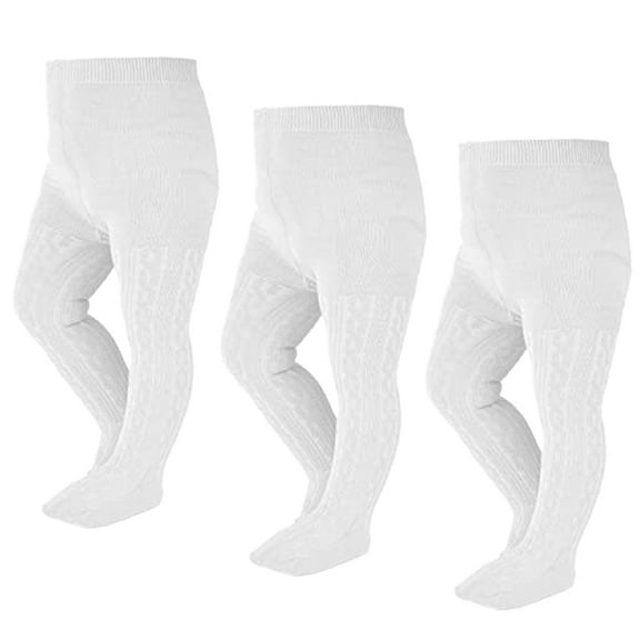 Laklulu 3 pairs of thick knit tights, cotton pantyhose, newborn baby, baby tights
