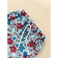 thumbnail image 2 of 4th of July Toddler Boy Outfit Sleeveless Tank Top Shirts Floral Rainbow Print Shorts Set Independence Day Infant Clothes, 2 of 6