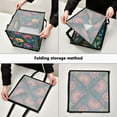 thumbnail image 4 of Home Organizer Foldable Fabric Storage Bin With Handle Hand-drawn Florals Leaf, 4 of 7