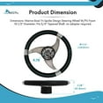 thumbnail image 5 of MARINE CITY Polished 316 Grade Stainless Steel Sports Style Tri-Spoke Design Steering Wheel with Center Cap / PU Foam 13-1/2 Inches Diameter  3/4 Inches Tapered Shaft for Marines  Boats Pack of 1, 5 of 7