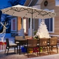 thumbnail image 7 of Autlaycil 13ft Solar Patio Umbrella with 36 Solar Powered LED Lights and Crank System for Garden, Deck, Poolside, Outdoor - Beige, 7 of 7