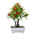 thumbnail image 2 of Fiudx Artículos en oferta con ofertas flash Plantas en macetas de bonsái con flores artificiales simuladas, decoración para sala de estar, mesa de comedor, decoración de plantas en macetas compuestas, 2 of 6