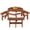 Acorn, variant on Best Choice Products 6-Person Circular Outdoor Wooden Picnic Table w/ 3 Built-In Benches, 500lb Capacity - Natural