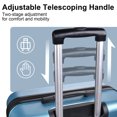 thumbnail image 4 of 3 Piece Hardside Luggage Sets, 20/24/28inch Lightweight Hard Shell Suitcase with Spinner Wheels and TSA Lock, Carry-on luggage Sets, Cyan, 4 of 7