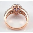 thumbnail image 5 of 2Ct Oval Cut Simulated Blue Tanzanite Ring Halo Engagement Ring 14k Rose Gold Plated, 5 of 5