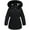 Black, variant on Aideaone Girls Winter Coats Heavyweight Kids Outerwear Warm Parka Puffer Jacket with Hood Pink 5-12Y