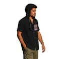 thumbnail image 6 of QATAINLAV Men's Linen Short Sleeve Tops Gym Hooded Button Down Shirts Summer Workout Breathable Tshirts with Pockets Black XL Ofertas Del Dia de Hoy Relampago, 6 of 9