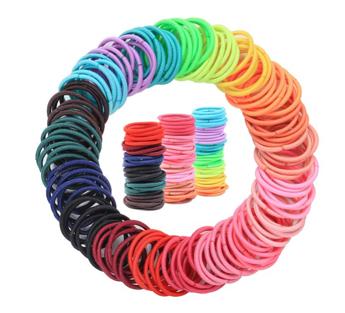 Spiral Hair Band Elastic Bobbles Stretchy Coil Ponytail Hairband Colour Wire Lot 