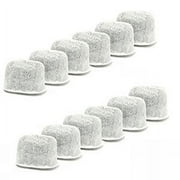 12 Replacement Charcoal Water Filters for Keurig Coffee Machines By NISPIRA, White