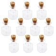 thumbnail image 1 of 10 mini botellas de vidrio vacías de lujo, frascos de corcho para deseos, frascos, viales, notas de amor cúbicas, 1 of 2