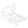 thumbnail image 2 of CorLiving Celeste Modern Upholstered Adult Full Sized Bed Frame with Headboard, Box Spring Required, Beige, 2 of 7