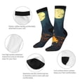thumbnail image 3 of Logiee Moonlit Skeleton Campfire Print Adult Socks for Men & Women,Calf Socks, Ankle Socks,Boots Socks,Breathable Casual Sock,Unisex Crew Socks, 3 of 6